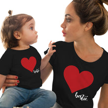 Load image into Gallery viewer, Gourd doll Mommy and me clothes Mother Daughter Matching family outfits T shirt mom Kids Baby Girls soft cotton Heart print Tops