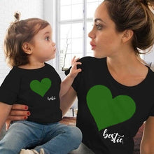 Load image into Gallery viewer, Gourd doll Mommy and me clothes Mother Daughter Matching family outfits T shirt mom Kids Baby Girls soft cotton Heart print Tops